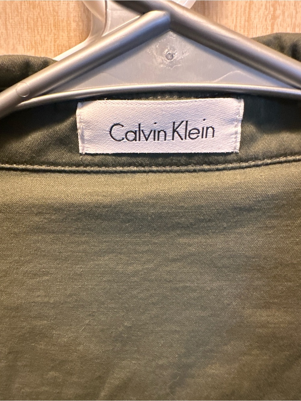 Calvin Klein Military Olive Button-Up dress